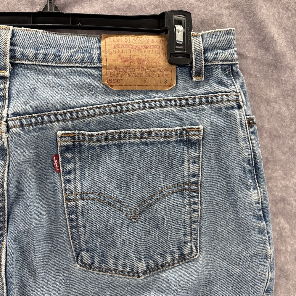 Levis 550 Jeans Womens 18 Short Light Blue‎ Wash Relaxed Fit Tapered Leg VTG Y2K